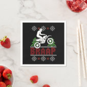 Braap Ugly kerstmotorcross-motorfiets Xmas Gif Servet (Insitu)