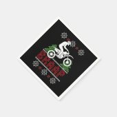 Braap Ugly kerstmotorcross-motorfiets Xmas Gif Servet (Hoek)