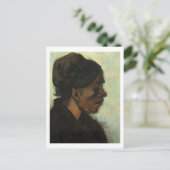 Brabant Peasant Woman Dark Pet, Vincent van Gogh Briefkaart (Staand voorkant)