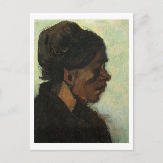 Brabant Peasant Woman Dark Pet, Vincent van Gogh Briefkaart (Voorkant)