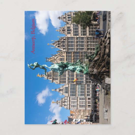 Brabo's monument en gildehuis Antwerpen Briefkaart (Voorkant)