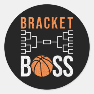 Brac Boss Grappig College Basbal Toernooi Ronde Sticker