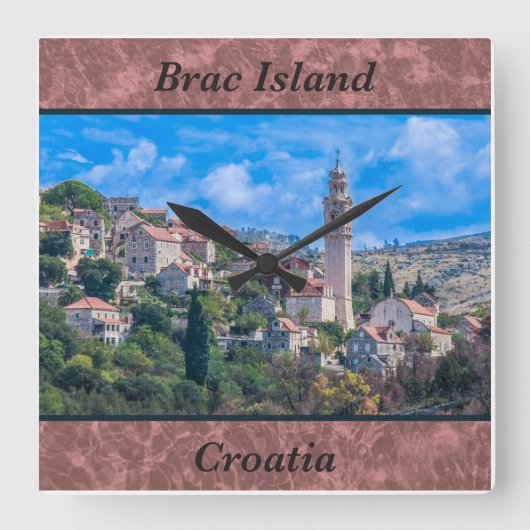 Brac Eiland Kroatië Wandklok (Voorkant)