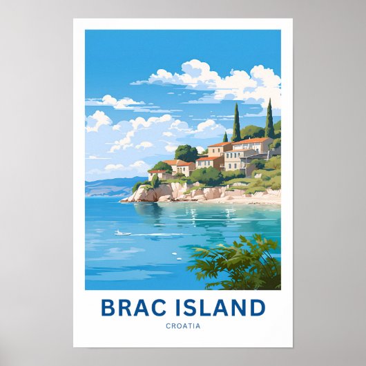 Brac Island Kroatië Reisprint Poster (Voorkant)
