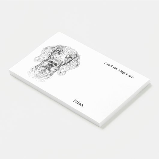 Bracco Italiano Abstracte kunsthond naam Post-it® Notes (Schuin)