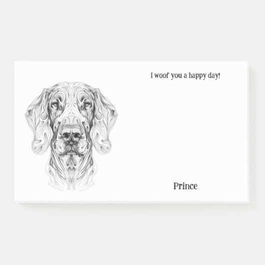 Bracco Italiano Abstracte kunsthond naam Post-it® Notes (Voorkant)