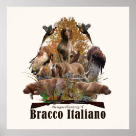 Bracco italiano tapestry faux canvas print acryl