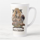 Bracco italiano tapestry faux canvas print acryl latte mok (Rechts)