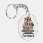 Bracco italiano tapestry worpen pillow trivet squa sleutelhanger (Voorkant Links)