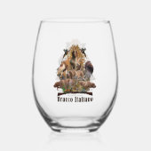 Bracco italiano wijnglas zonder voet (Achterkant)