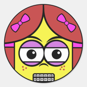 Brace Face Ronde Sticker