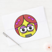 Brace Face Ronde Sticker (Envelop)