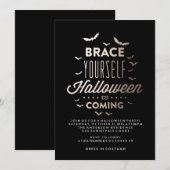 BRACE YOURZELF HALLOWEEN Halloween Party nodigt ui Kaart (Voorkant / Achterkant)