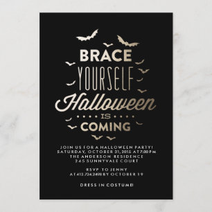 BRACE YOURZELF HALLOWEEN Halloween Party nodigt ui Kaart