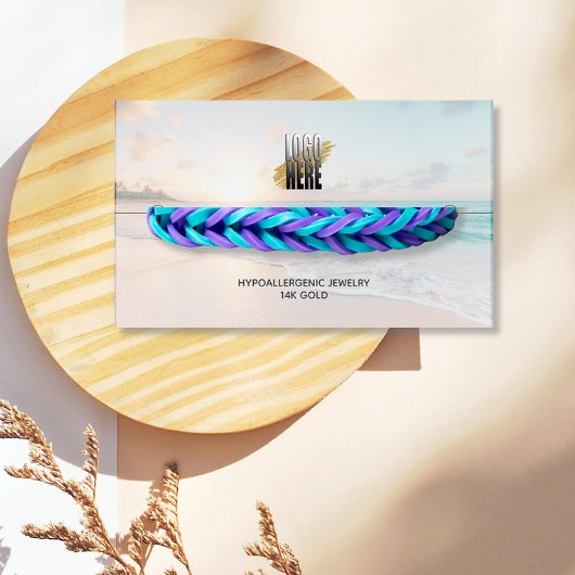 Bracelet Display Beach Foto met Logo Visitekaartje