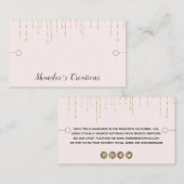Bracelet Display Blush Gold String Lights Visitekaartje (Voorkant / Achterkant)