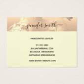 Bracelet Display Card Romantic Vintage Pink Blush Visitekaartje (Achterkant)