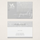 Bracelet display Glamor Silver Glitter Glam Visitekaartje (Voorkant /achterkant)