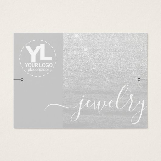 Bracelet display Glamor Silver Glitter Glam Visitekaartje (Voorkant)