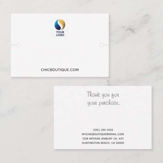 Bracelet Display Holder Voeg uw Logo toe Visitekaartje (Voorkant / Achterkant)