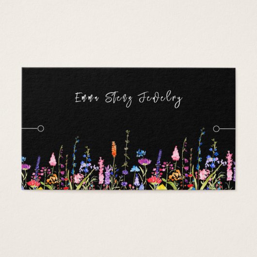 Bracelet Display Kaart ・ Kleurrijke wilde bloemen (Voorkant)