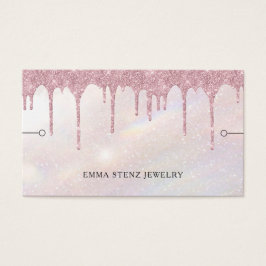 Bracelet Display Kaart ・ Penseelroze Glitter Drive