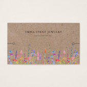 Bracelet Display Kaart ・ Rustic Kraft Wildbloemen (Voorkant)