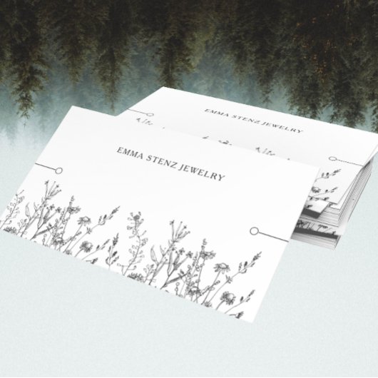 Bracelet Display Kaart ・ Rustige Wildbloemen