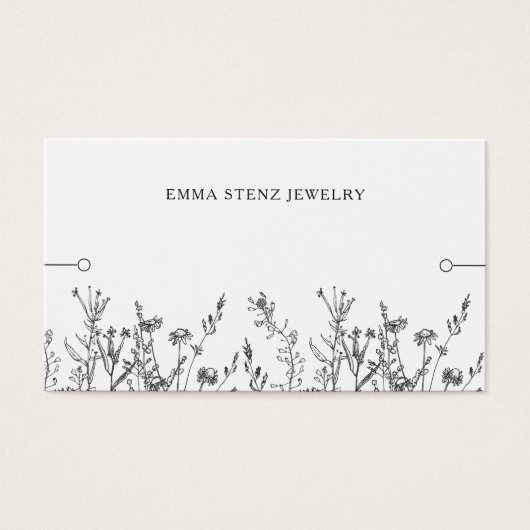 Bracelet Display Kaart ・ Rustige Wildbloemen (Voorkant)