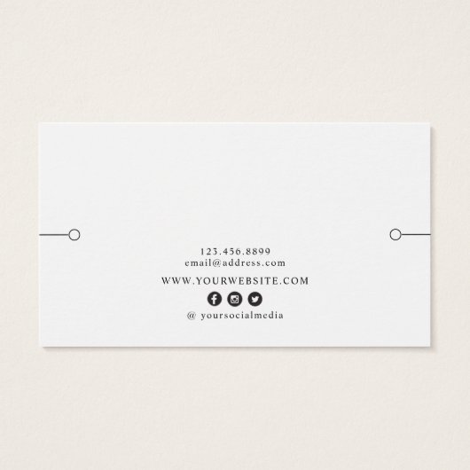 Bracelet Display Kaart ・ Rustige Wildbloemen (Achterkant)