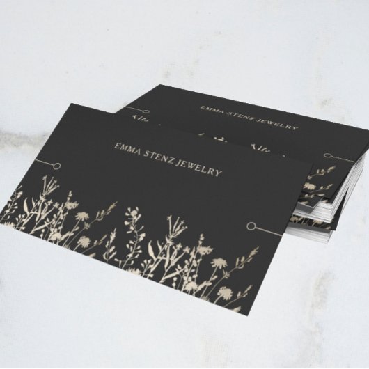 Bracelet Display Kaart ・ Rustige Wildbloemen Gold