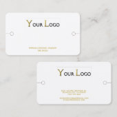 Bracelet Display Rechthoekig Logo White Gold Visitekaartje (Voorkant / Achterkant)