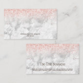 Bracelet Display Roos Gold Glitter Marble Visitekaartje (Voorkant / Achterkant)