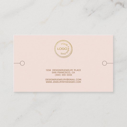 Bracelet display Voeg uw Logo Blush Visitekaartje (Achterkant)