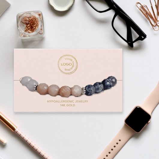 Bracelet display Voeg uw Logo Blush Visitekaartje