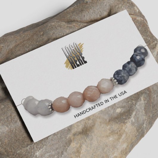 Bracelet display wit je Logo sociale media Visitekaartje