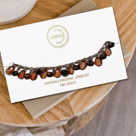 Bracelet geeft je Logo op wit Visitekaartje