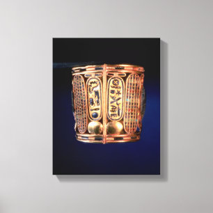 Bracelet met de cartouche Psusennes I Canvas Afdruk
