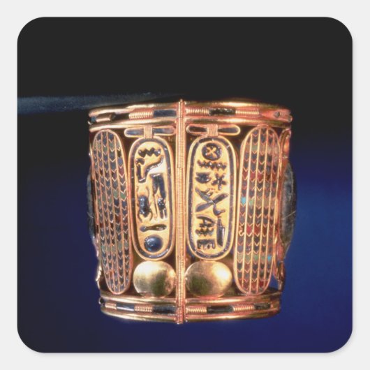 Bracelet met de cartouche Psusennes I Vierkante Sticker (Voorkant)