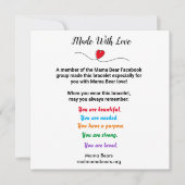 Bracelet Project Kaart (Voorkant)