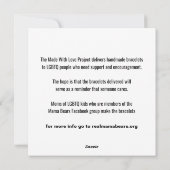 Bracelet Project Kaart (Achterkant)