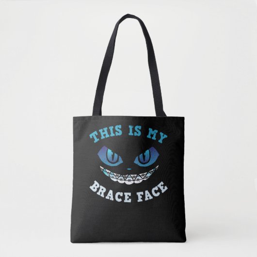 Braces Dentist Funny Orthodontist Dit is mijn stem Tote Bag (Voorkant)