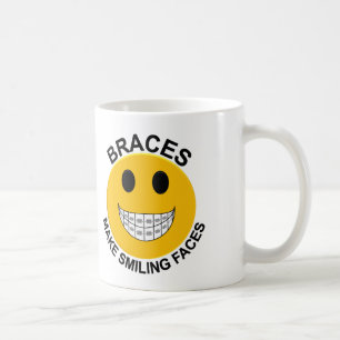 Braces maken glimlende vlakken koffie-Mok Koffiemok