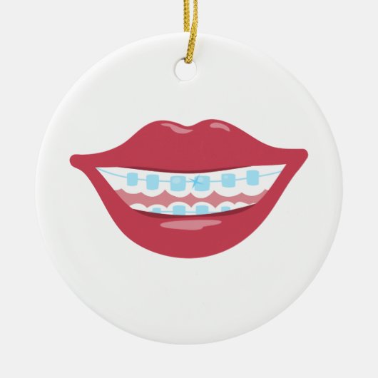 Braces Smile Keramisch Ornament (Voorkant)