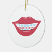 Braces Smile Keramisch Ornament (Links)