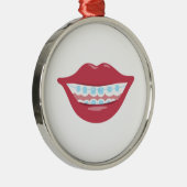 Braces Smile Metalen Ornament (Rechts)