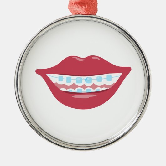 Braces Smile Metalen Ornament (Voorkant)