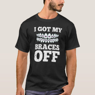 Braces tandorthodontische kleuren tanden borstelte t-shirt