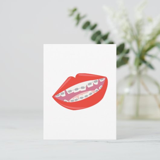 Braces Teeth Briefkaart (Staand voorkant)