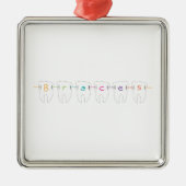 Braces Teeth Metalen Ornament (Voorkant)